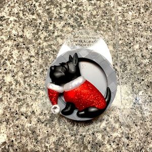 Bath and Body Works Holiday Dog Car Fragrance Visor Clip